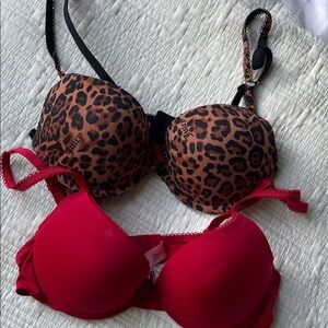 Juicy Couture Leopard and Red Bra Set